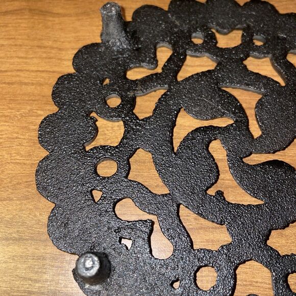 Vintage 50's Cast Iron Footed Heavy Trivet #3 John Zimmerman JZH 1952 Kitchen - Picture 7 of 9